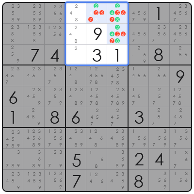 sudoku naked pairs technique